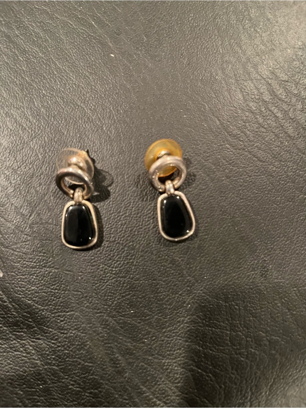 Sterling Silver Black Onyx Drop Earrings